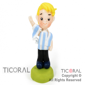 ADORNO HINCHA DE FUTBOL ARGENTINA PORCELANA FRIA x 1